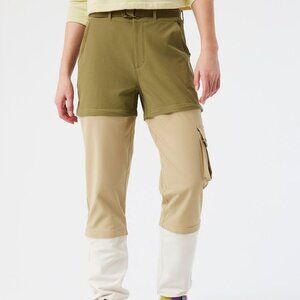 Outdoor Voices RecTrek Zip-Off Pant - Kelp/Khaki/Bone - Small